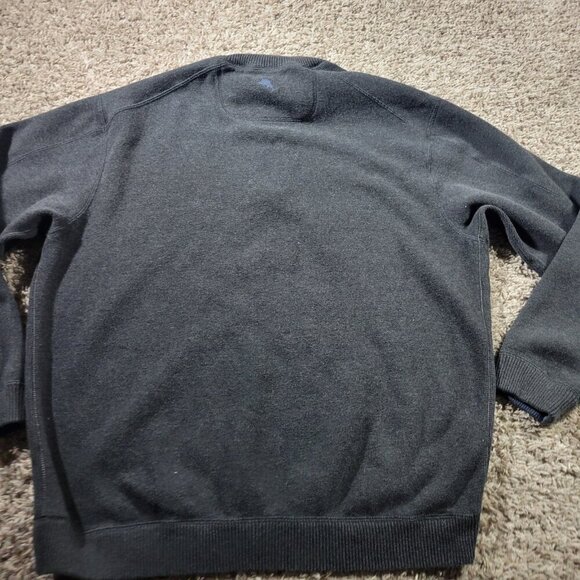 Tommy Bahama Sweater Mens Large Gray Blue Sweatshirt Reversible 1/4 Zip - Picture 4 of 7